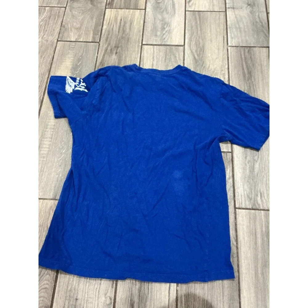 Southpole Men's Blue Raven Graphic T-Shirt Truth and Liberty Short Sleeve Cotton